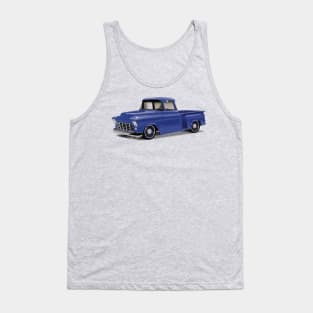 1955 Chevrolet Pickup Classic Truck Bright Blue Tank Top